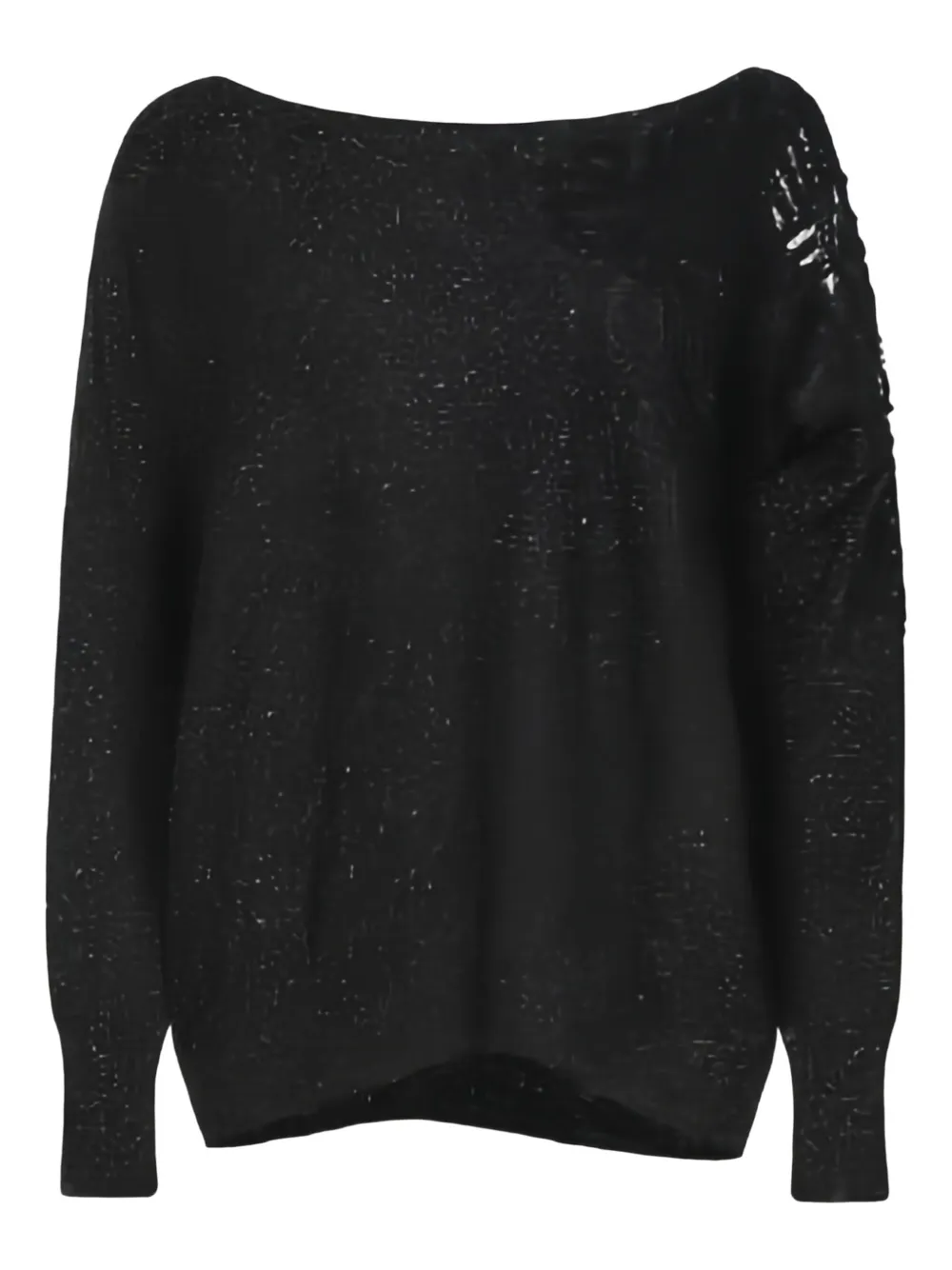 

Свитер с вырезом-лодочкой D.Exterior, черный