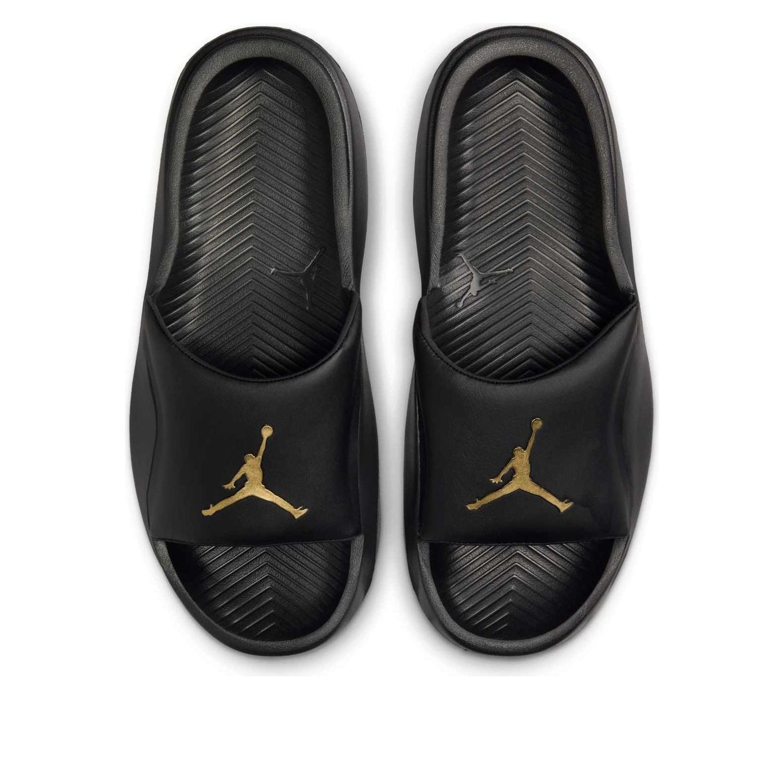 Шлепанцы Air Jordan Franchise Slides 'Black Metallic Gold' — фото 4