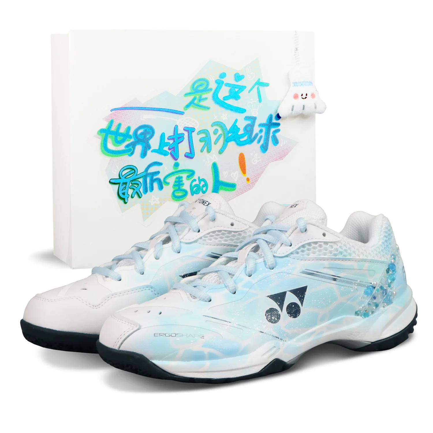 Кроссовки для бадминтона унисекс low top с амортизацией, износостойкие и поддерживающие YONEX, белый