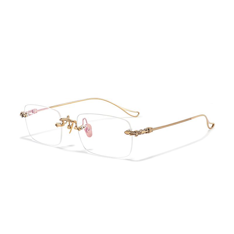

Sagawa Титановые квадратные очки унисекс, [Limited Time Offer: Enjoy 8.5% off with Instant Purchase]Gold