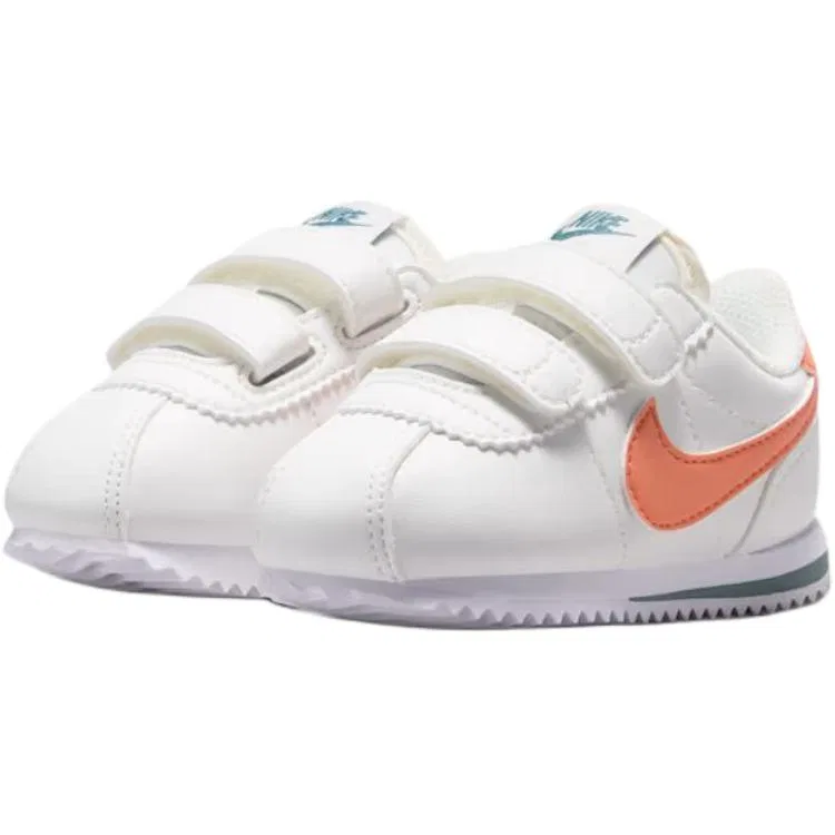Кроссовки для малышей Nike Cortez бело-оранжевые — фото 4