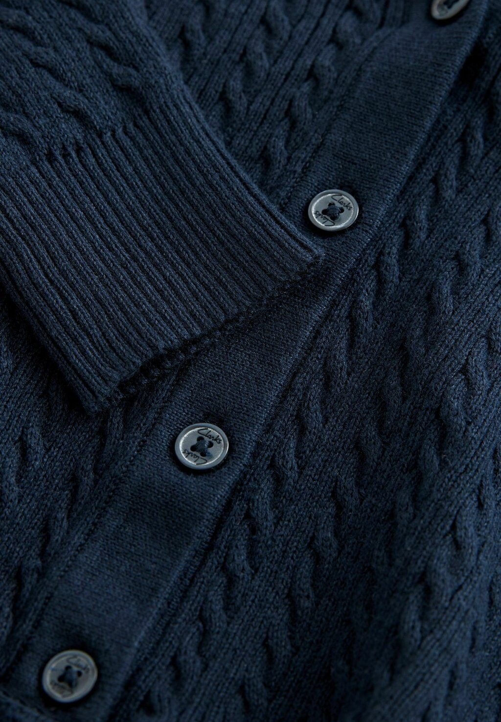 

REGULAR FIT Clarks, Кардиган Clarks, темно-синий School Cable