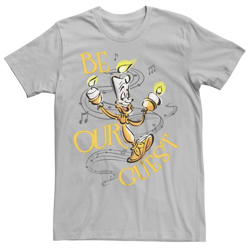 

Мужская футболка Disney's 100 Lumiere Dance Be Our Guest Licensed Character, цвет Silver