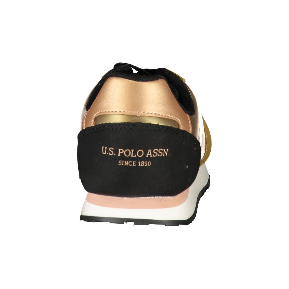 Кроссовки из полиэстера золотистого цвета U.S. Polo Assn. — фото 3