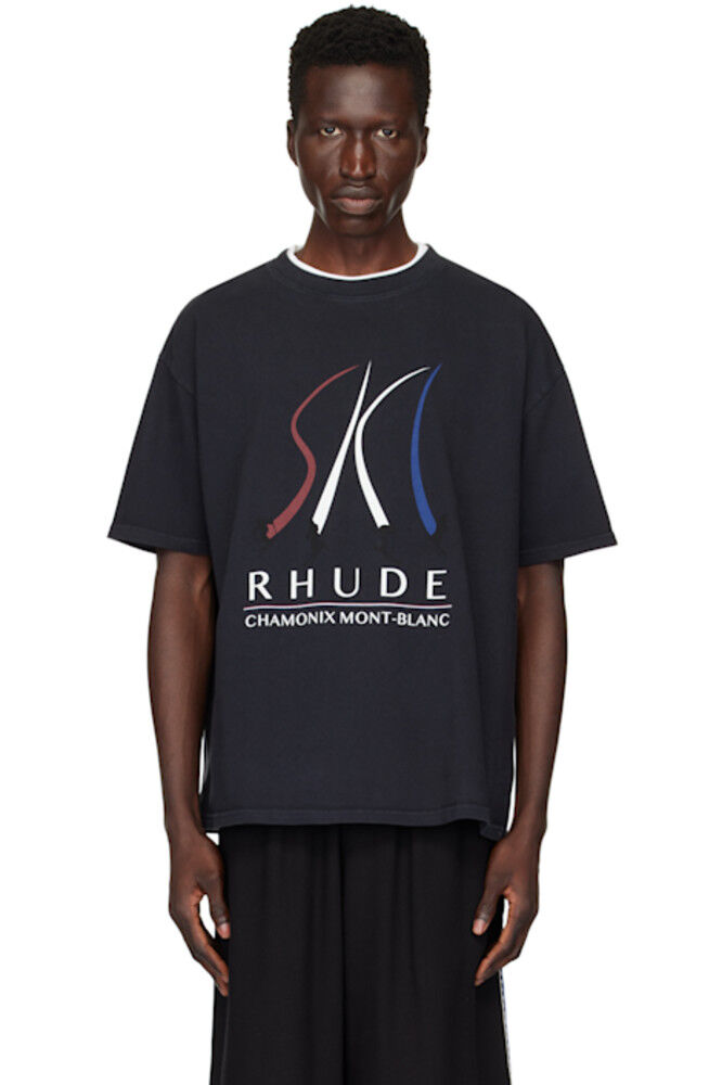 

Черная футболка «Шамони Монблан» Rhude