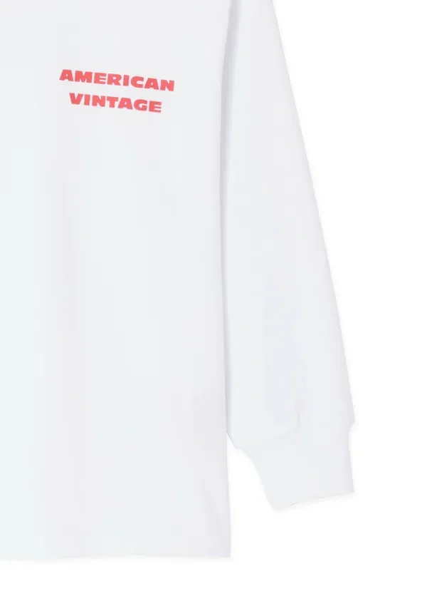 Футболка детская fizvalley long sleeved top American Vintage, белый — фото 4