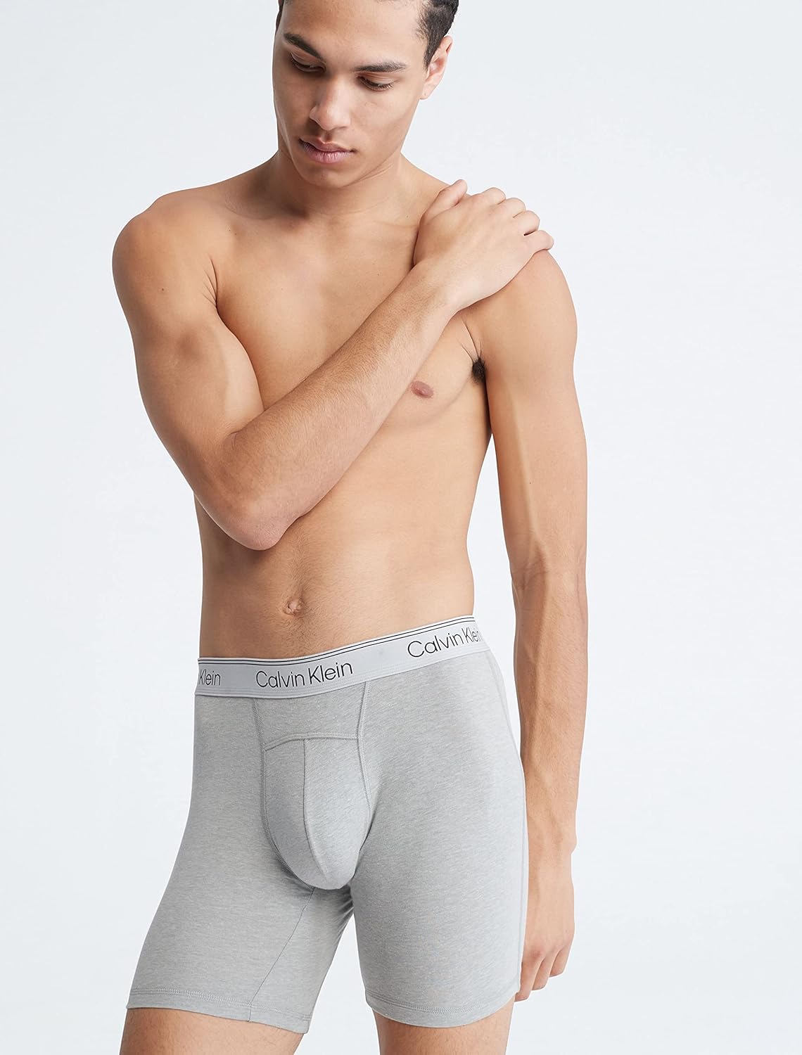 Комплект из двух трусов-боксеров Calvin Klein Men Athletic Active - эксклюзивно на Amazon, Midnight, Athletic Grey Heather — фото 4