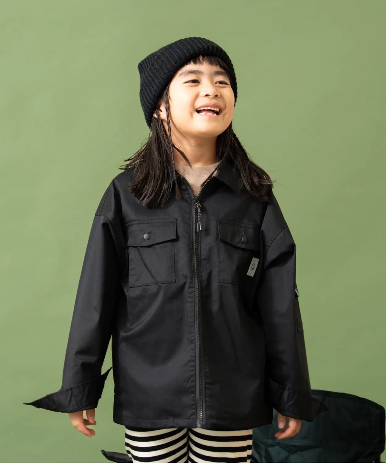 Детская куртка-рубашка Penfield с ZIP-застежкой, черная — фото 3