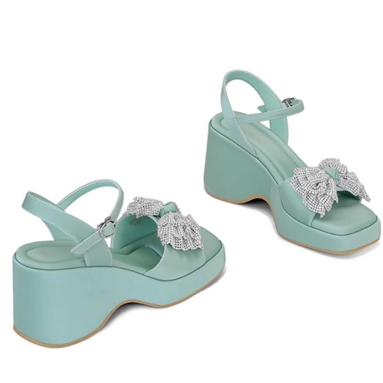 JESSICA SOPHIA Женские сандалии с одной лямкой мятного цвета, цвет Mint Green — фото 4