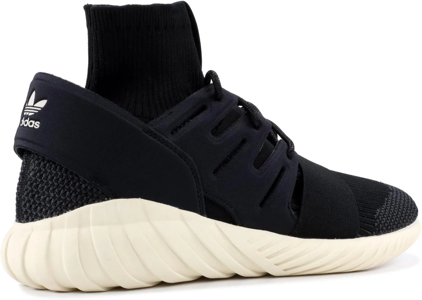 Мужские кроссовки для фитнеса Adidas Tubular Doom Sock Primeknit, белый/черный/кремовый — фото 3
