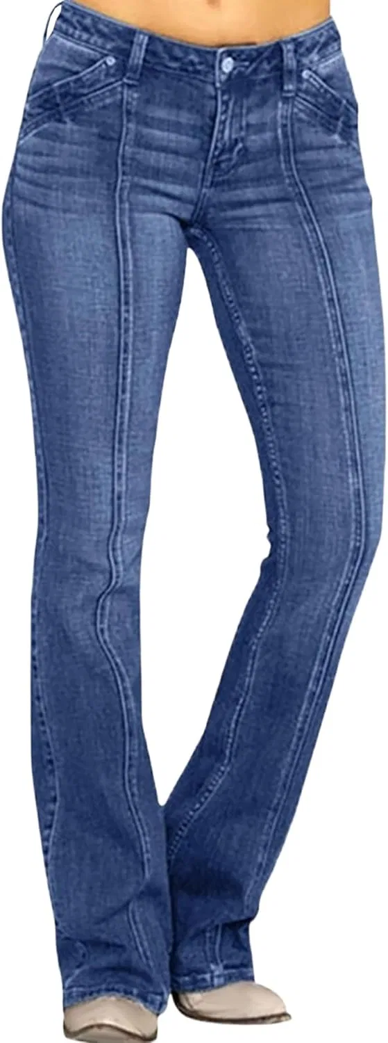 Джинсы клеш Rise Flare, Dark Blue