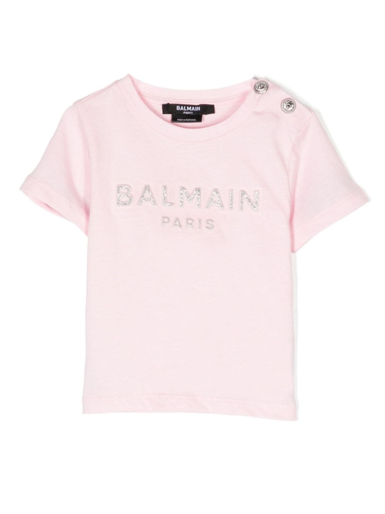 

Футболка с логотипом Balmain Kids, розовый