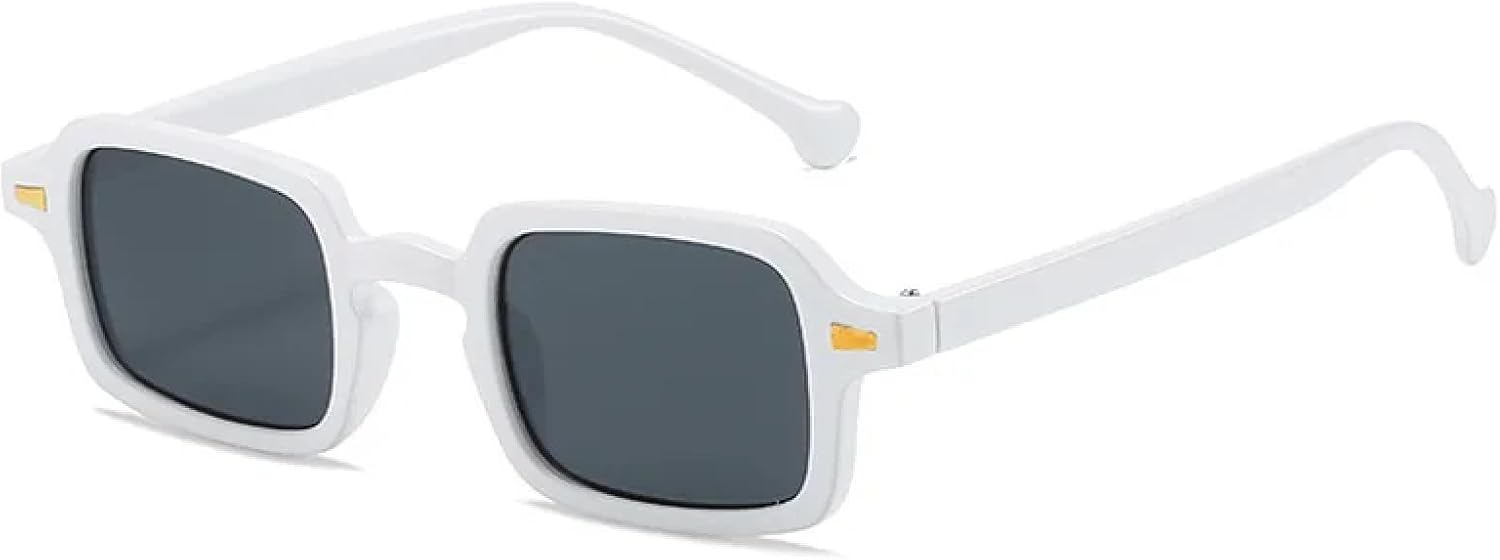 

Классические солнцезащитные очки для женщин и мужчин, маленькие, в стиле панк, прямоугольные, с градиентными линзами, защита от УФ-излучения UV400 TVTBBVV, C6white-black