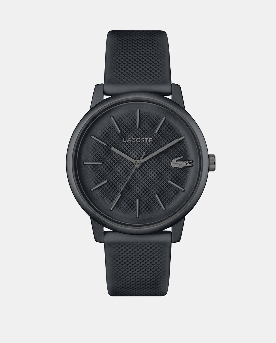 

Lacoste 12.12 Move 2011242 Черные силиконовые мужские часы Lacoste, черный