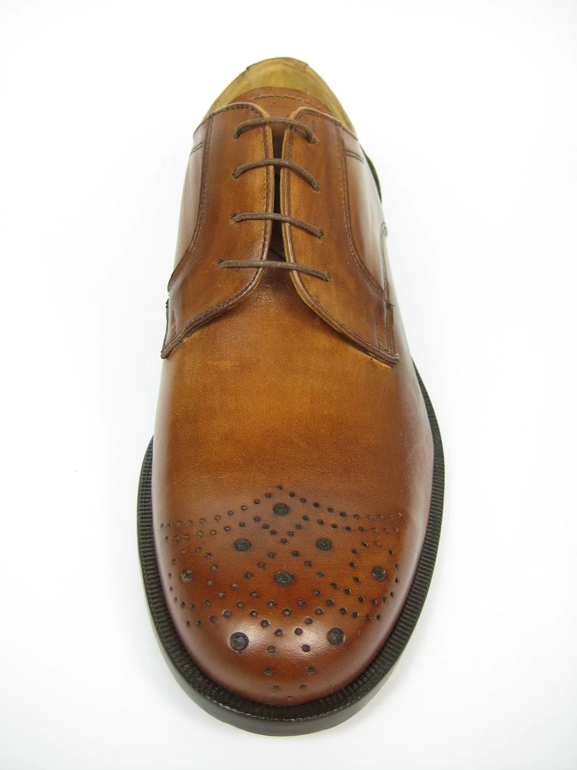 Мужские кожаные туфли Giorgio Scarpe в стиле Дерби, коричневый — фото 3