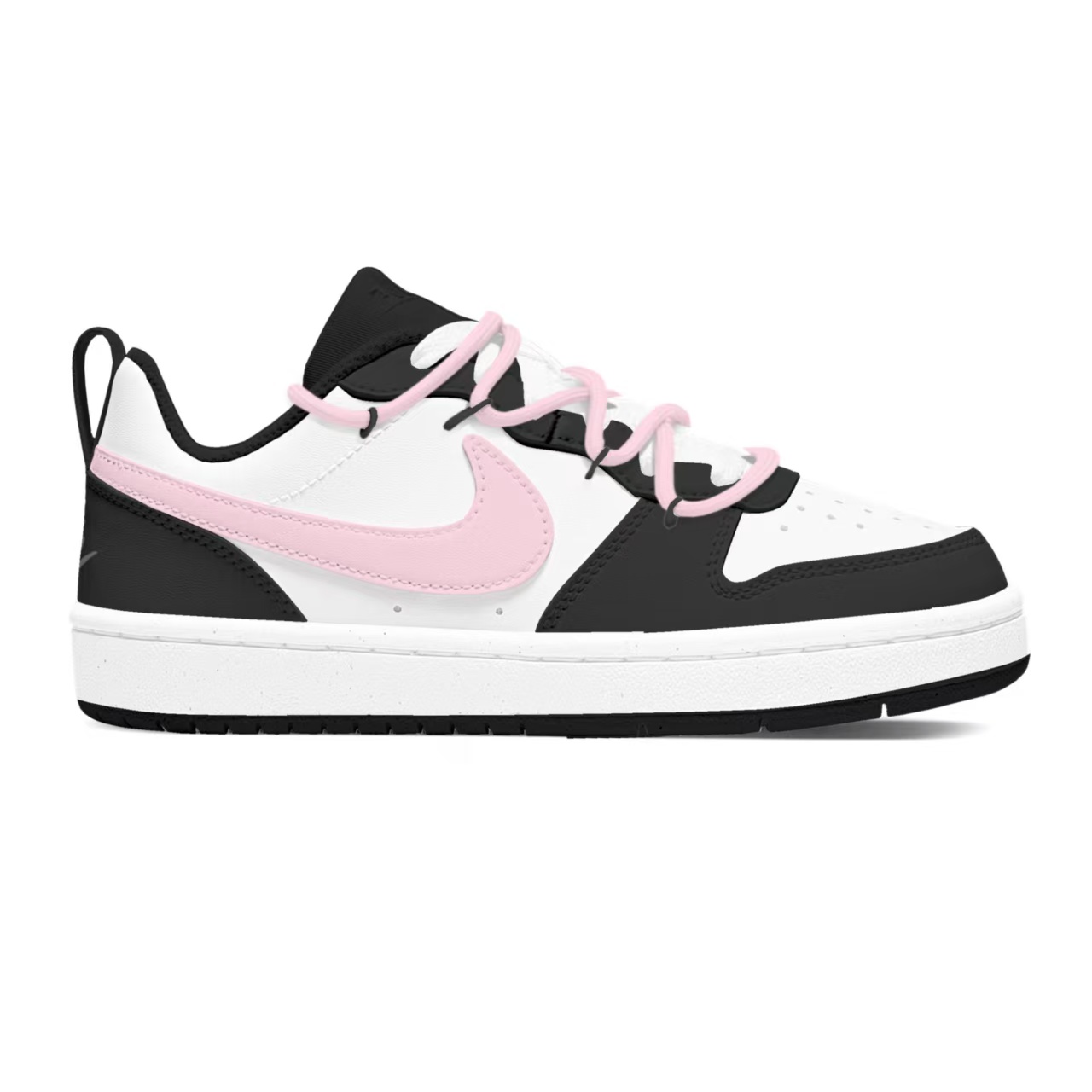 Nike Court Borough Pink Fuchsia Meow Paw Low top женские скейтборд кроссовки Black Pink — фото 4