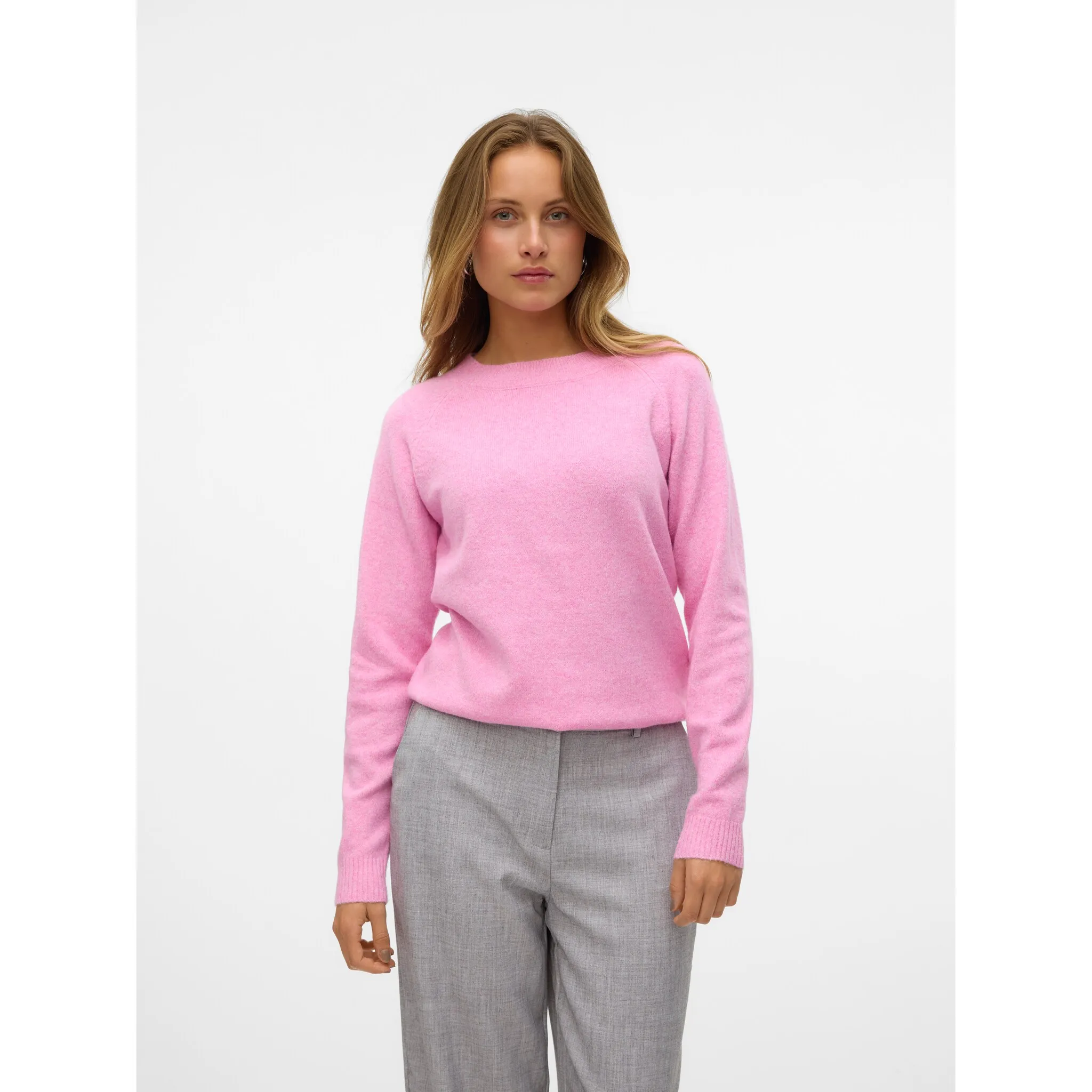 

Свитер Vero Moda с круглым вырезом "VMDOFFY LS O-NECK BLOUSE GA NOOS", фуксия