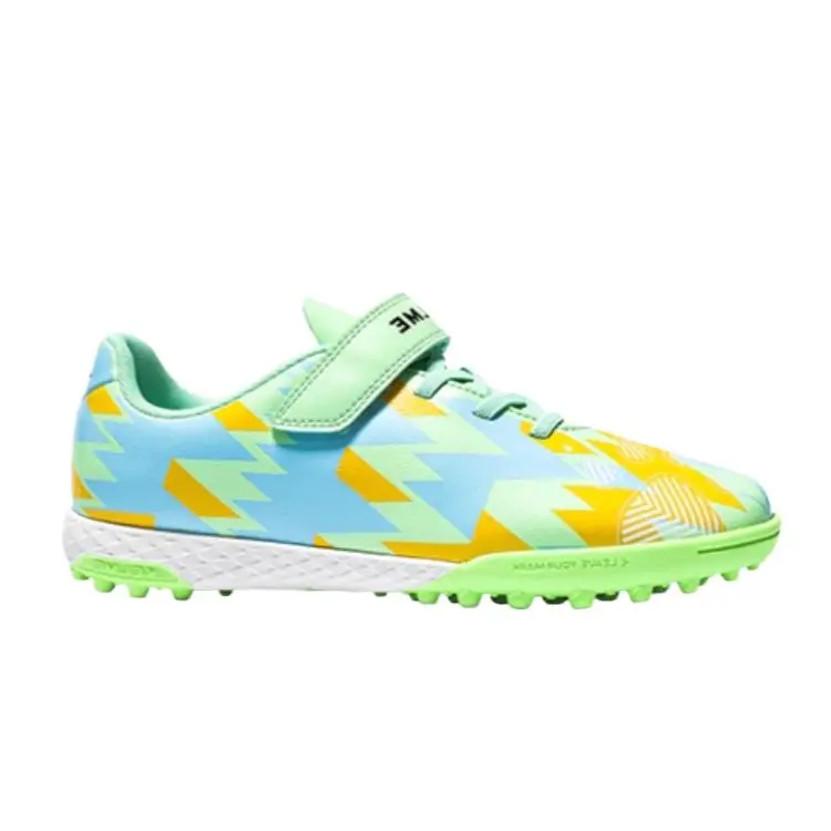 KELME Детские футбольные бутсы Star Shine низкие нескользящие амортизирующие износостойкие дышащие зеленый/синий — фото 3