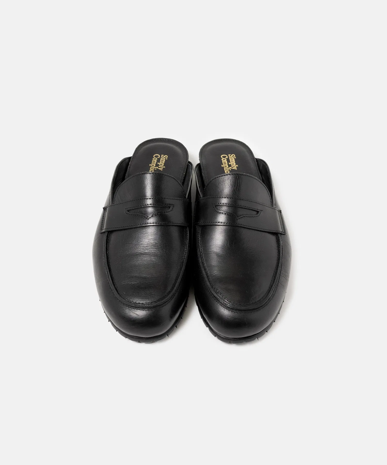 Мужские лоферы из кожи SimplyComplicated LOAFER MULE чёрные — фото 4