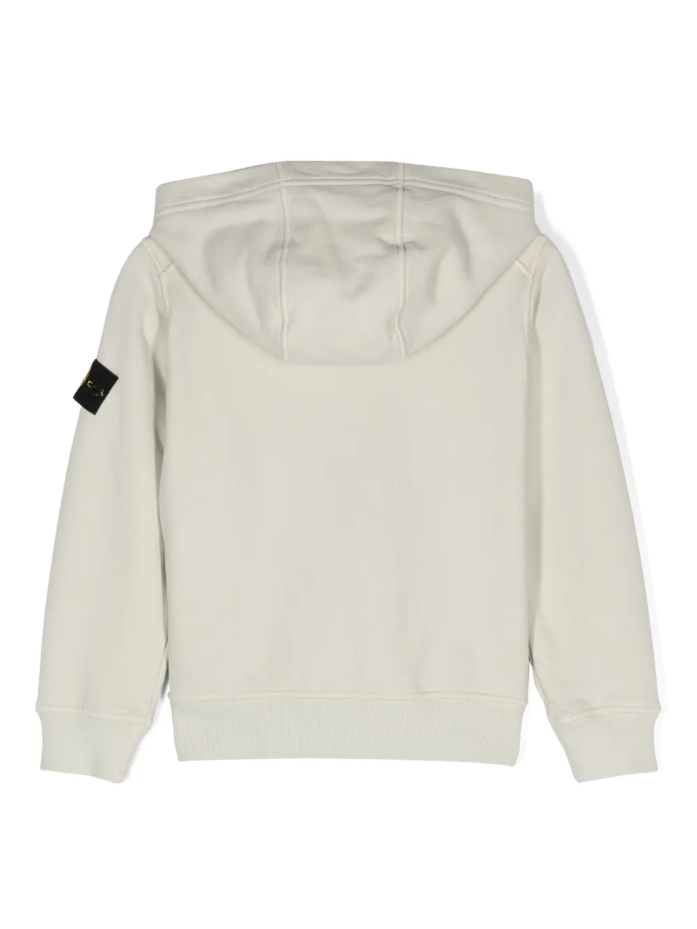 Худи на молнии с нашивкой Compass Stone Island Junior, нейтральный — фото 2