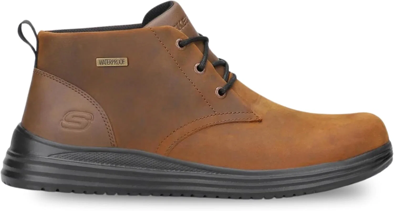 Мужские ботильоны Skechers Proven Conklin, Brown — фото 3