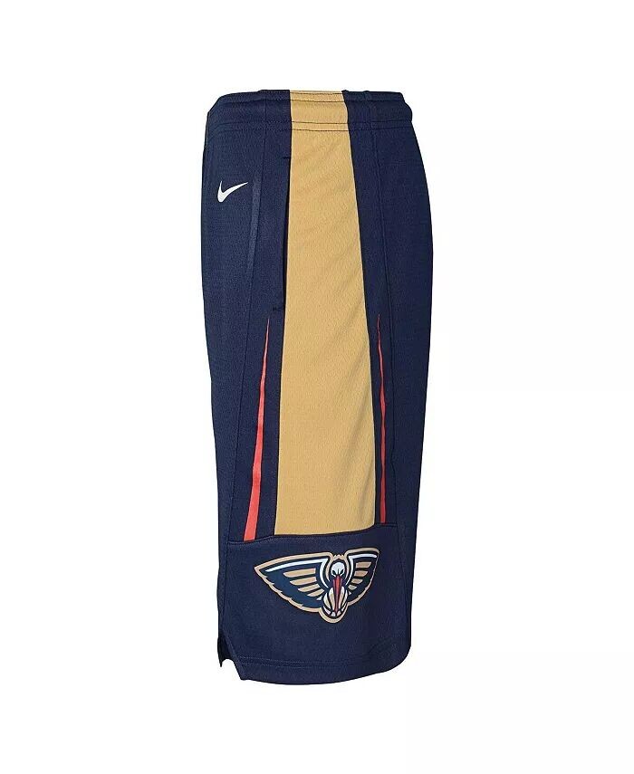 Шорты для выступлений Swingman для больших мальчиков и девочек Navy New Orleans Pelicans – Icon Edition Nike — фото 2