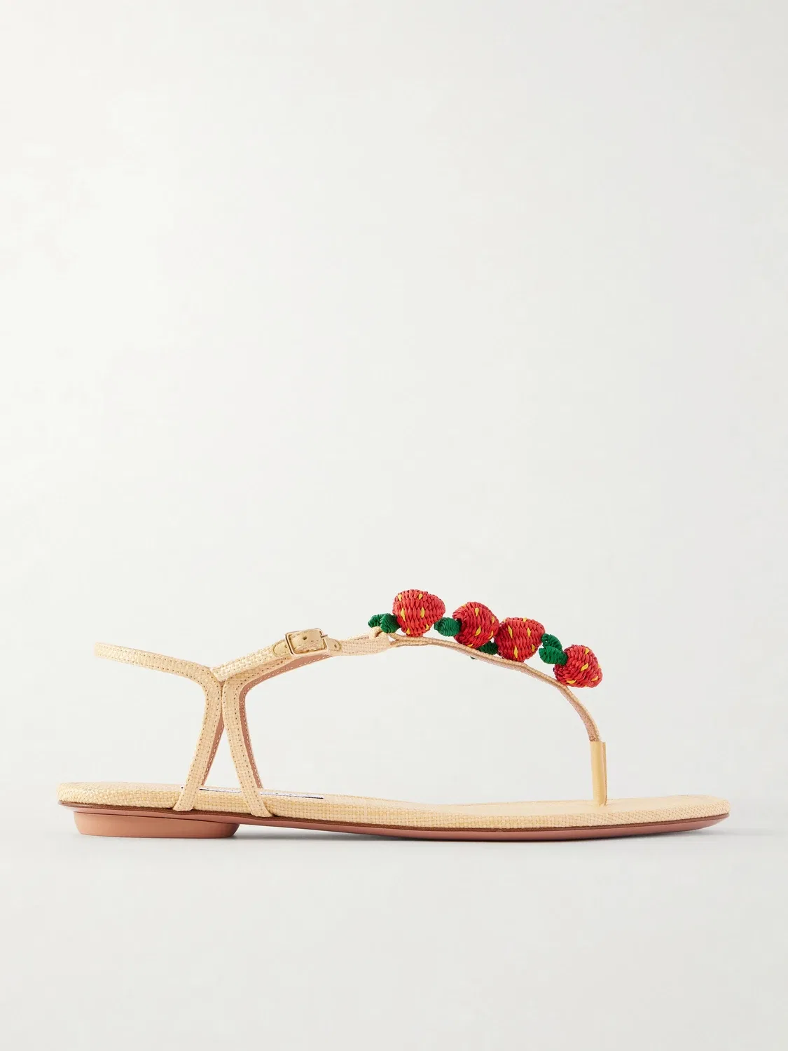Плоские сандалии Fragolina Sugar Aquazzura, бежевый