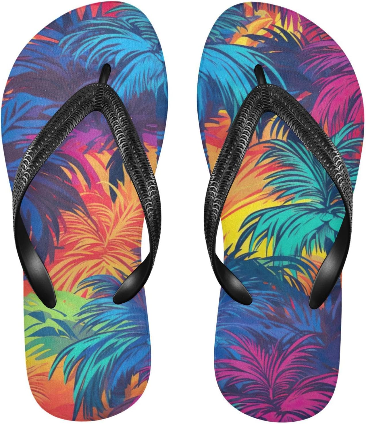 

Тропические пальмовые шлепанцы, пляжные летние повседневные сандалии для женщин и мужчин, тапочки для душа, размер XS Kfbe, Palm