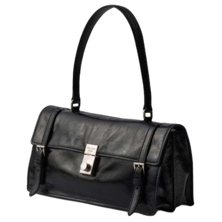 Женская кожаная сумка через плечо, средний размер Prada, basic set (bag+dust bag) — фото 2