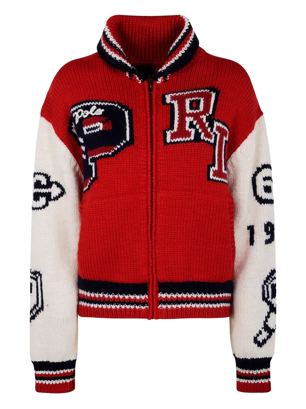 

Вязаный шерстяной кардиган POLO RALPH LAUREN, красный