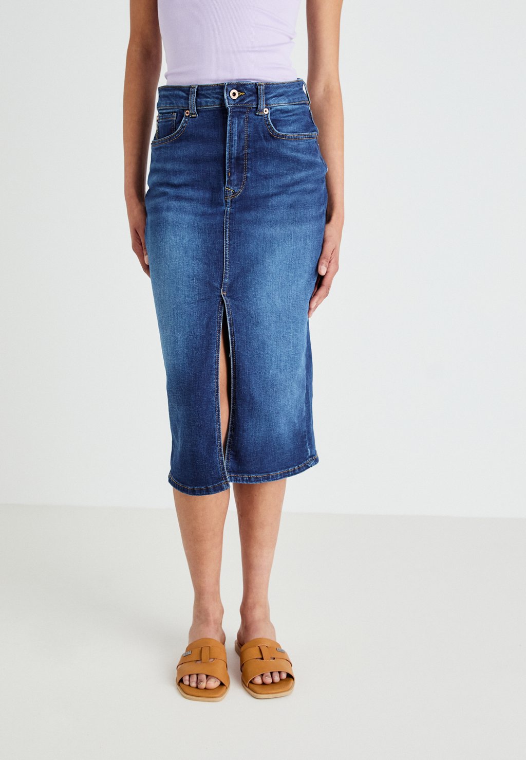 

Джинсовая юбка MIDI SKIRT - Pencil skirt Pepe Jeans, цвет Blue Denim