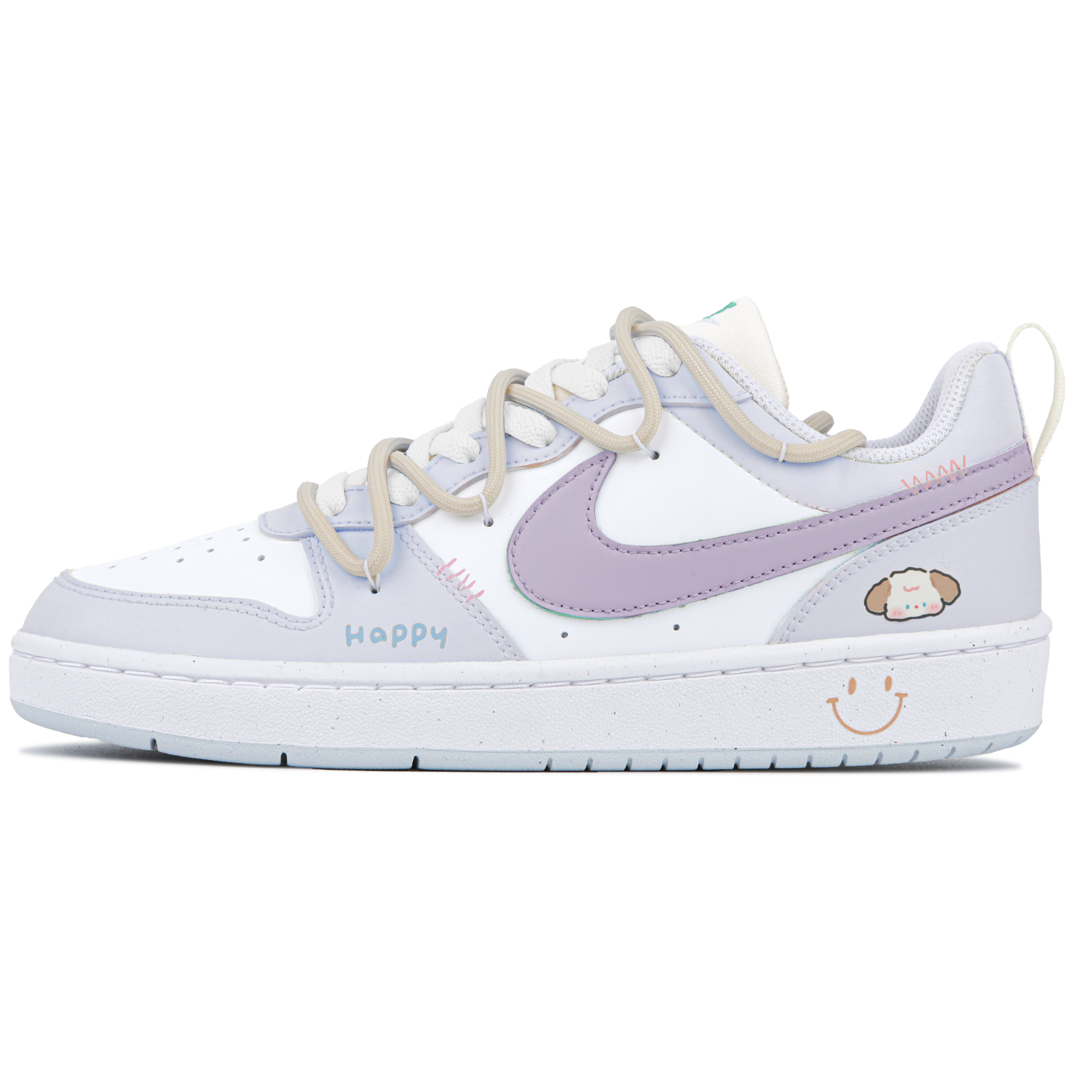 

Кроссовки Nike Court Borough Skateboarding Shoes Women's Low-top White/purple, белый