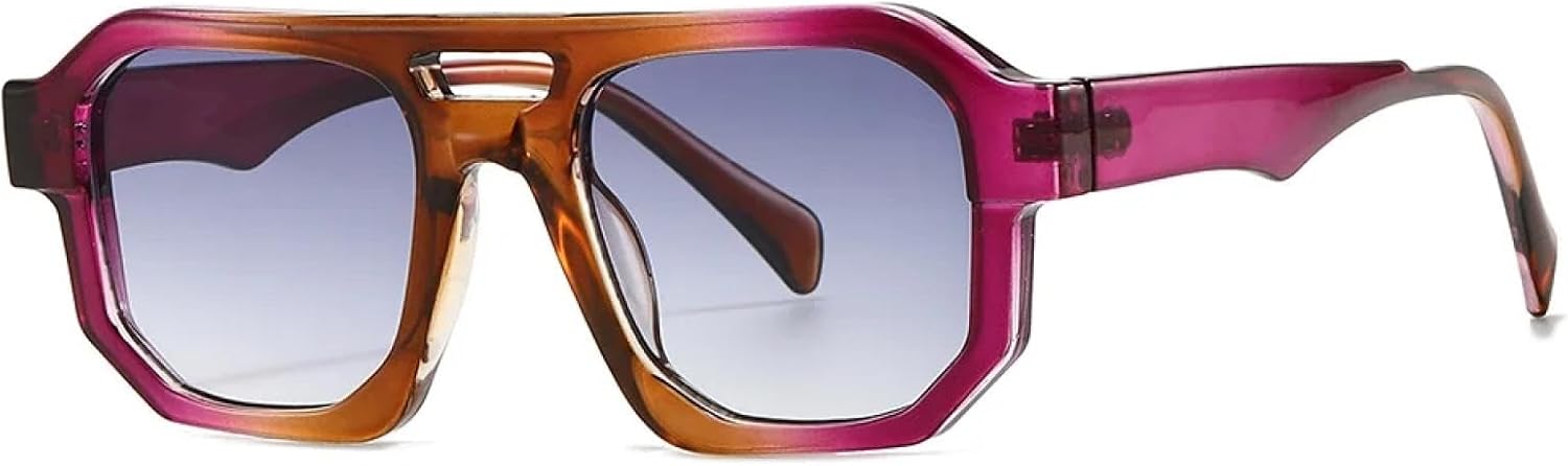 

Ретро-солнцезащитные очки для женщин и мужчин в винтажной оправе, с прозрачными линзами, модные солнцезащитные очки с защитой от УФ-излучения UV400 SZVVBKK, Purple Grey