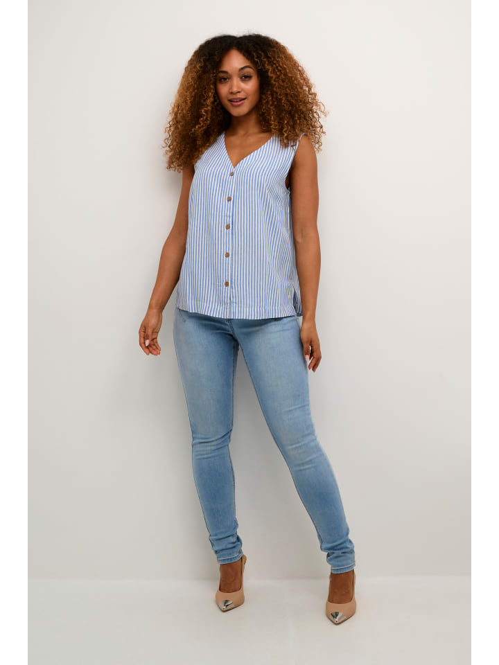 

Блузка без рукавов CRVenta, стандартный крой, цвет Blue Milkboy Cream