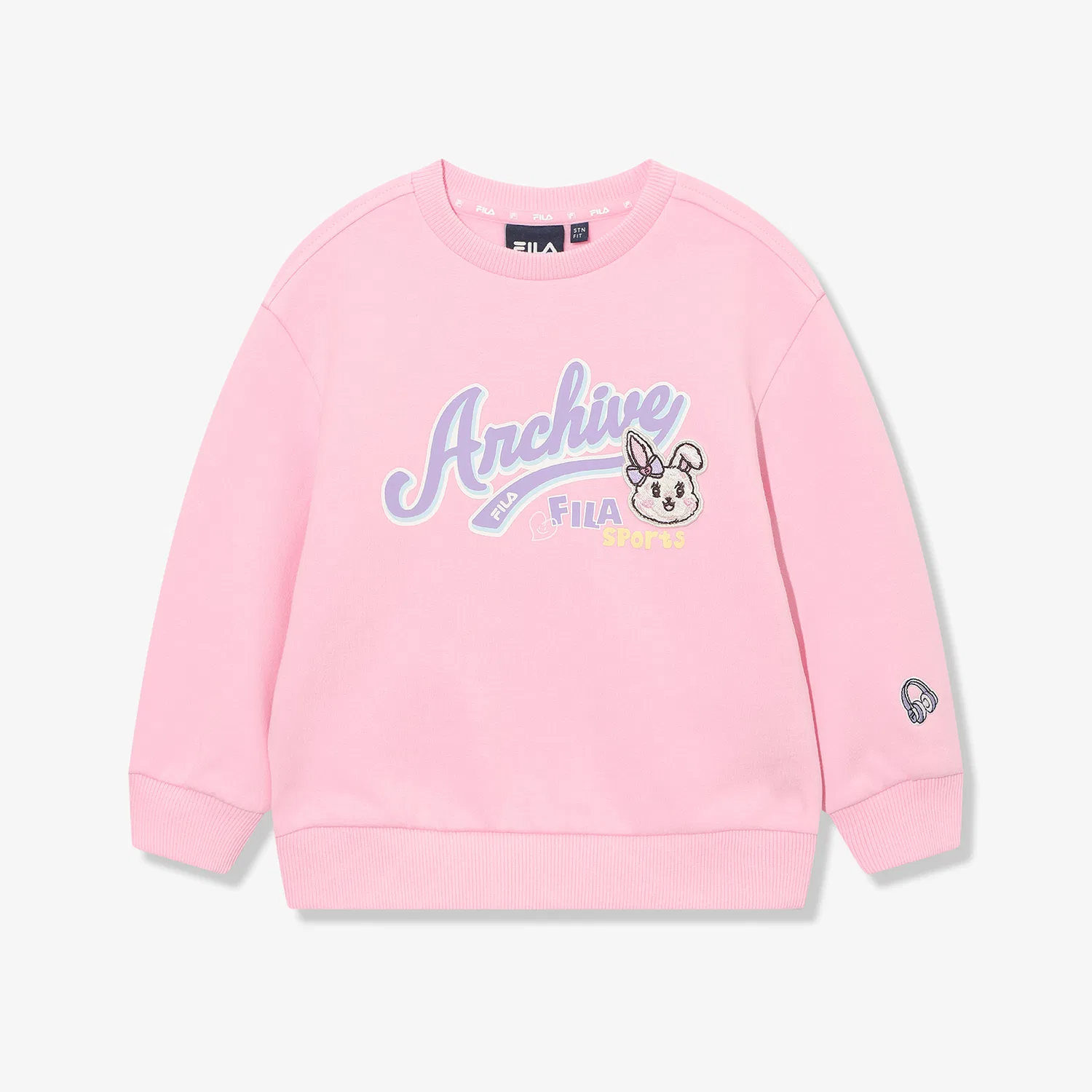 Детский свитшот с начёсом и графикой Buddy, красный, от Fila Kids — фото 2
