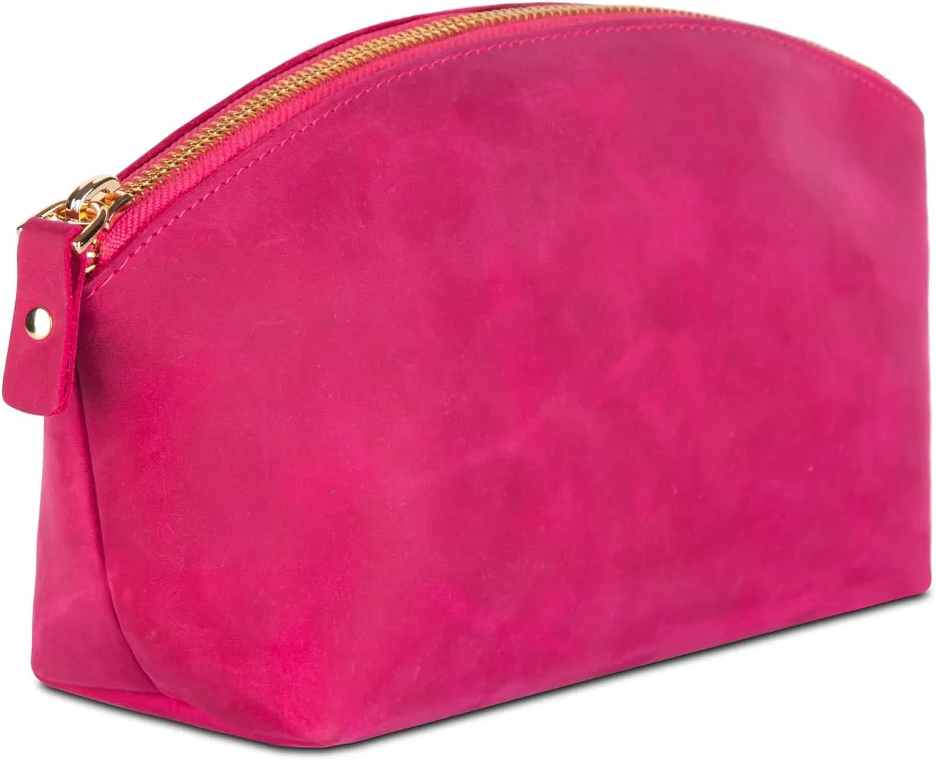 Женская кожаная косметичка с большим отделением Blade, Fuchsia