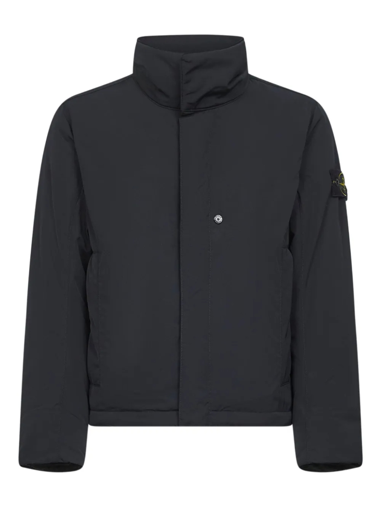 

Утепленная куртка Stone Island с воротником-стойкой, черный
