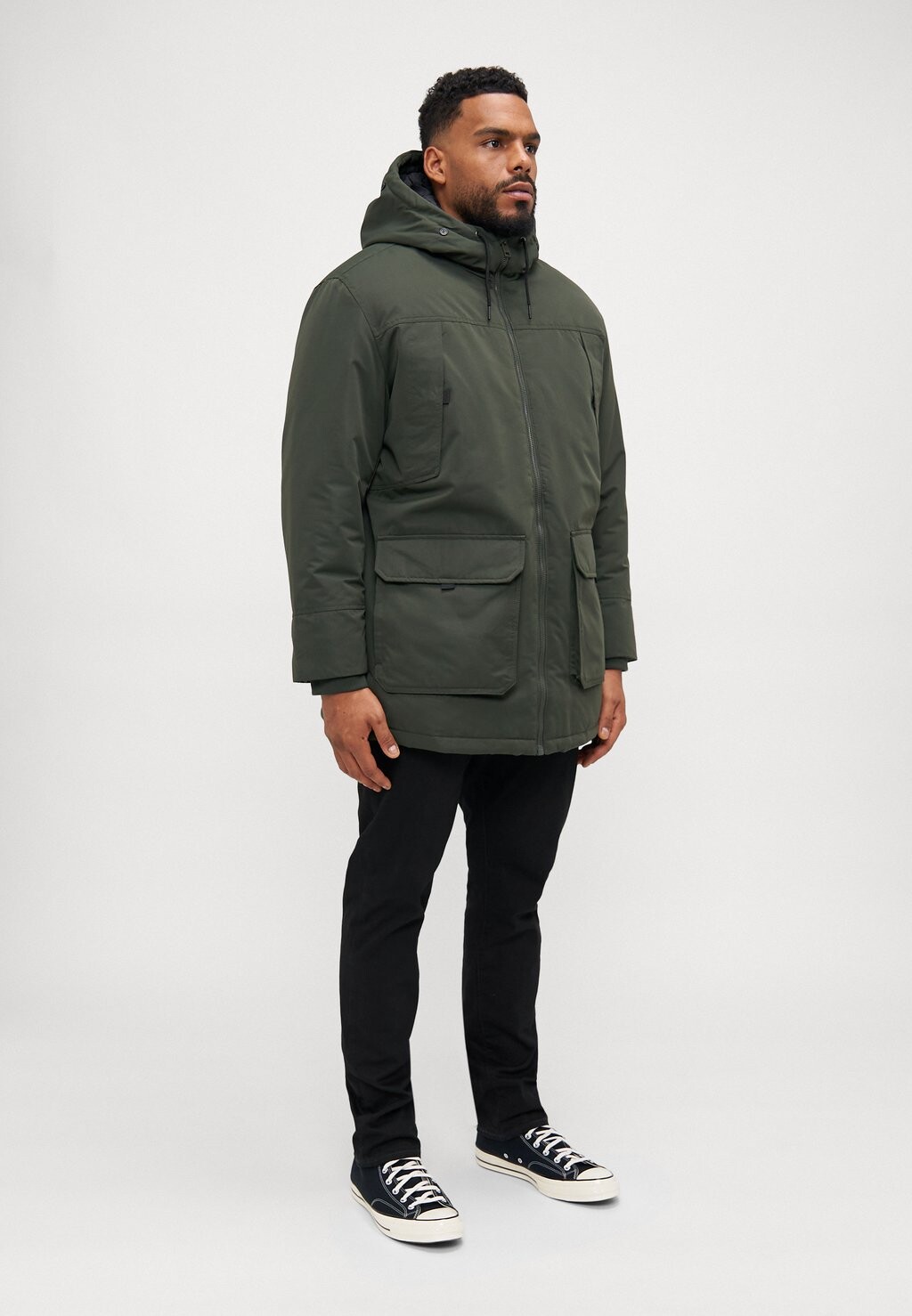 

Зимнее пальто JJCONSTRUCT Jack & Jones, оливковый