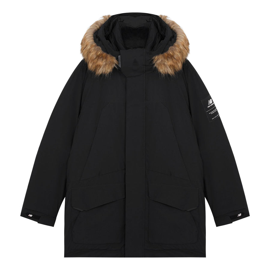 

Куртка New Balance Warm Hooded Down Jacket 'Black', черный