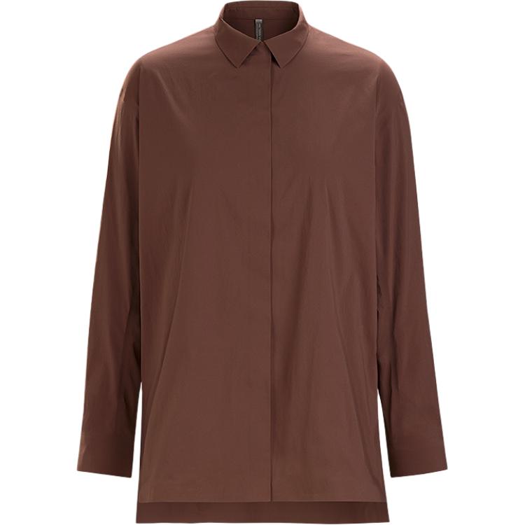

Рубашка с длинными рукавами Diene на пуговицах Arcteryx, melted nama коричневый коричневый/ganache