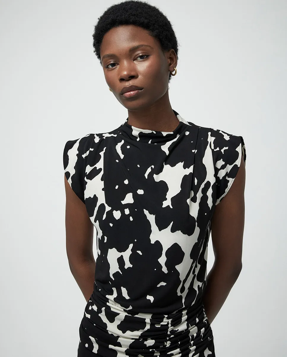 

Двухцветный топ с принтом Sfera