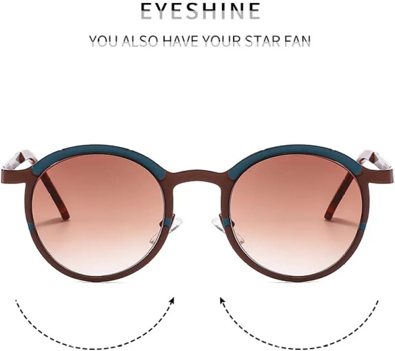 

Винтажные солнцезащитные очки в стиле панк для мужчин, ретро, ​​круглая металлическая оправа, женские солнцезащитные очки, защита от ультрафиолета UV400 LANGSER, Gold