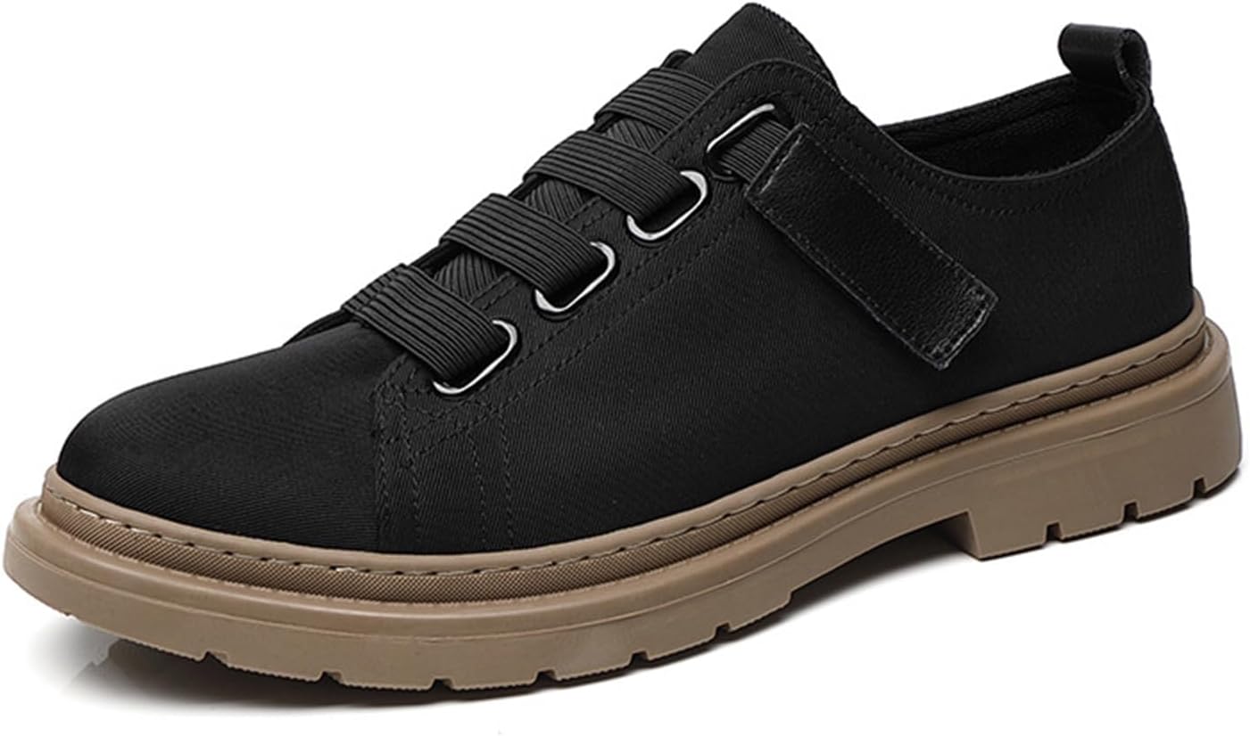 

Мужские кеды на платформе с шнуровкой, комфортные, с рифленой противоскользящей подошвой, повседневные Xiaoguli, черный