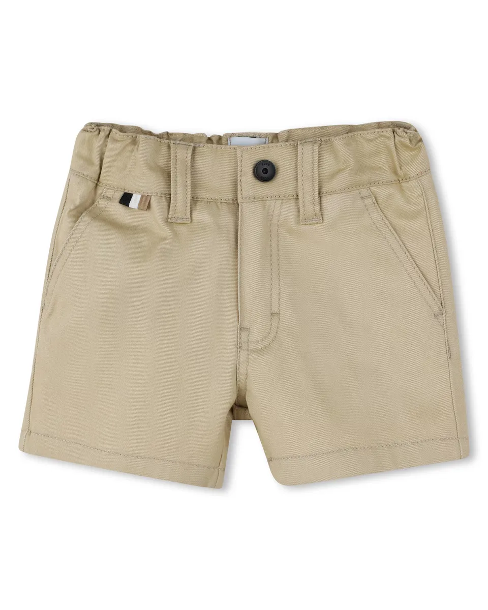 

Хлопковые шорты для мальчика BOSS Kidswear, бежевый