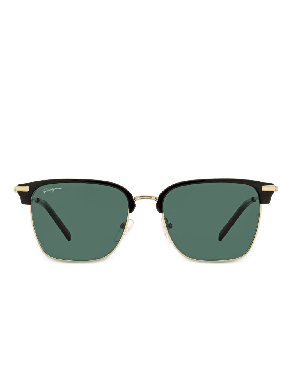 

Солнцезащитные очки в квадратной оправе Ferragamo Eyewear, золотой