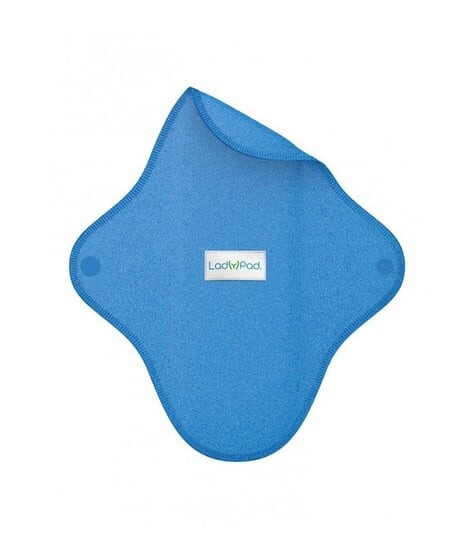 

Гигиеническая прокладка многоразовая из бамбука и натурального хлопка, FRESH AIR (синяя с обеих сторон), размер M, Lady Pad