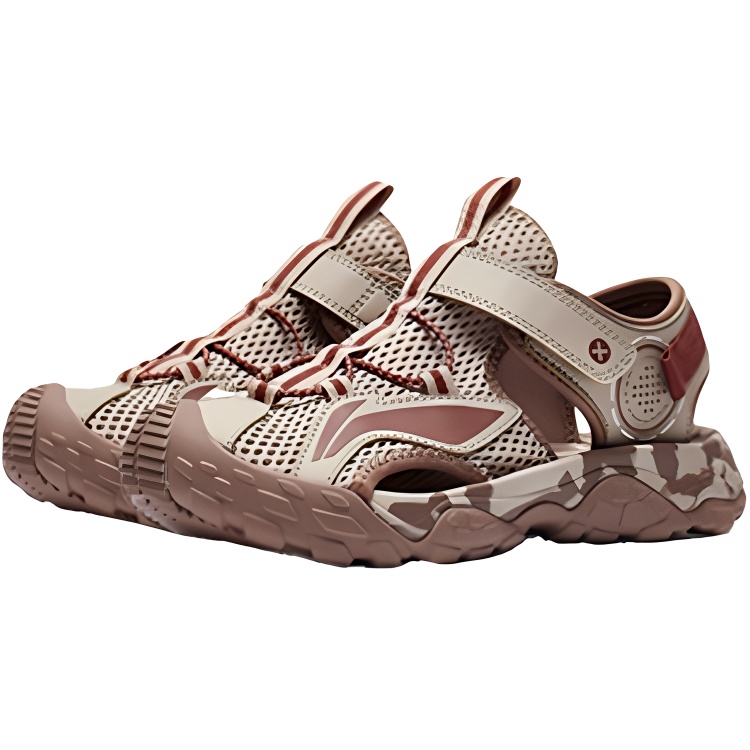 LINING YOUNG Спортивные детские сандалии low top устойчивые к истиранию дышащие deerskin brown — фото 4