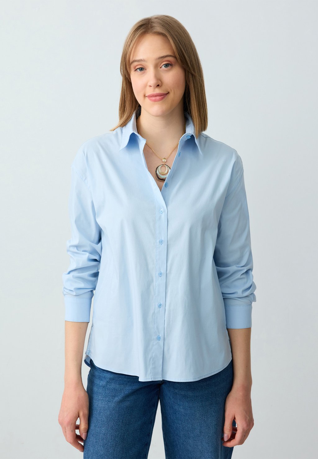 

Блузка на пуговицах RELAXED FIT LONG SLEEVE Jimmy Key, синий