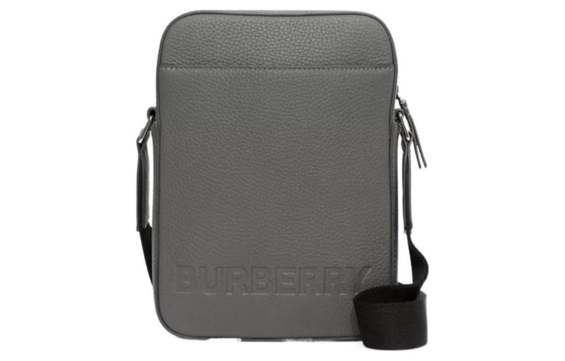 

Сумка через плечо из телячьей кожи, мужская, серая, обычная Burberry