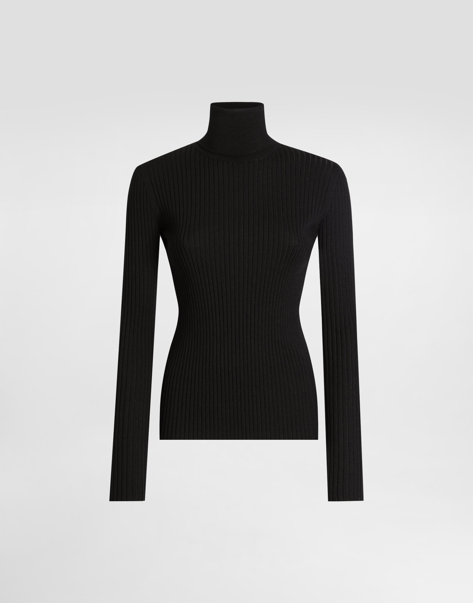 

Шерстяной свитер с воротником-стойкой Dolce & Gabbana, черный